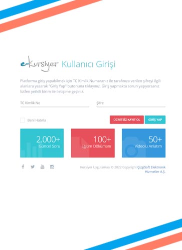 E-Sınav Kursiyer Girişi