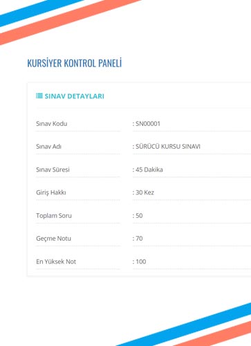 E-Sınav Detaylar